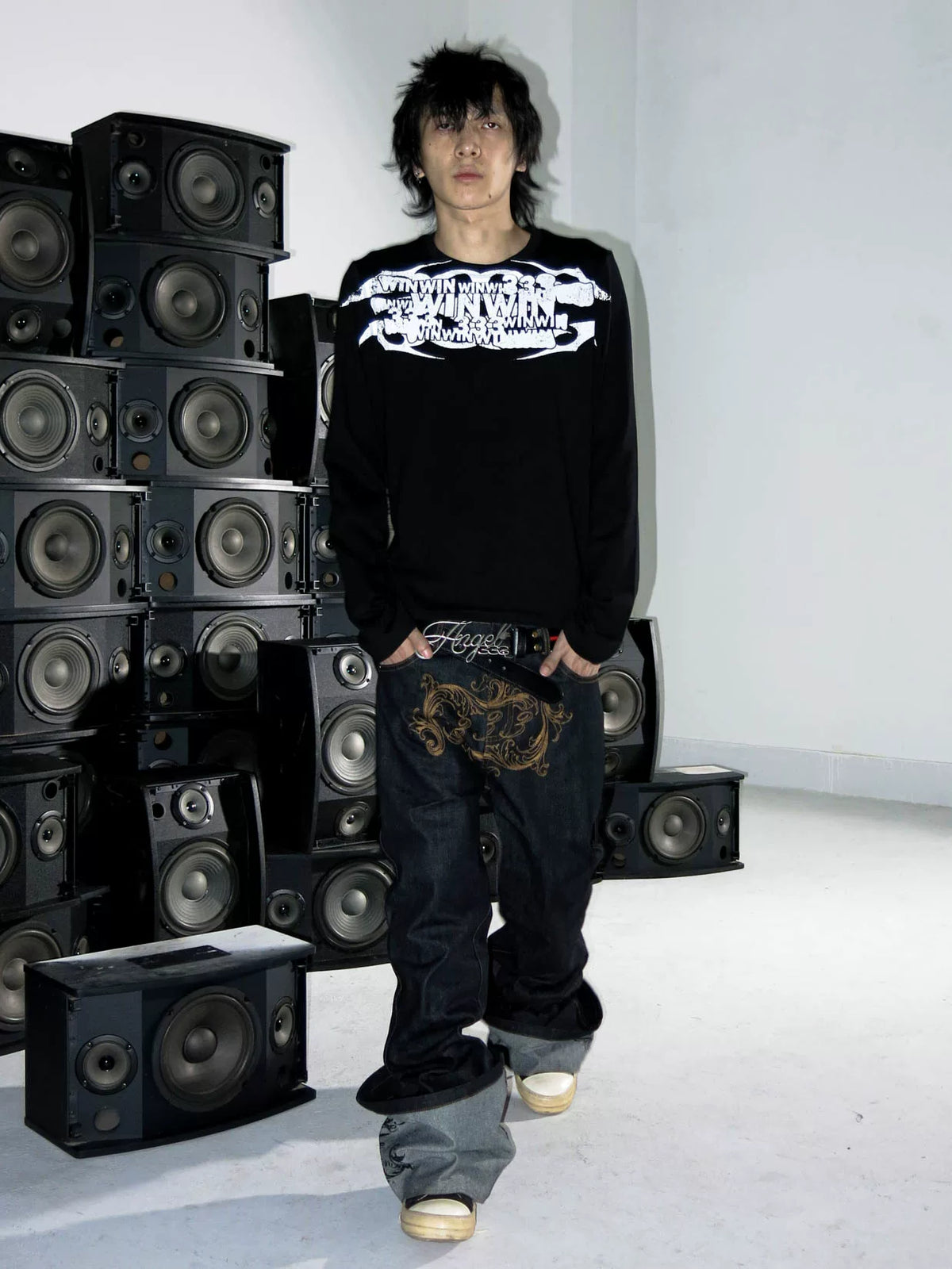 RAW BAROQUE EMBROIDERED MICRO JEANS
