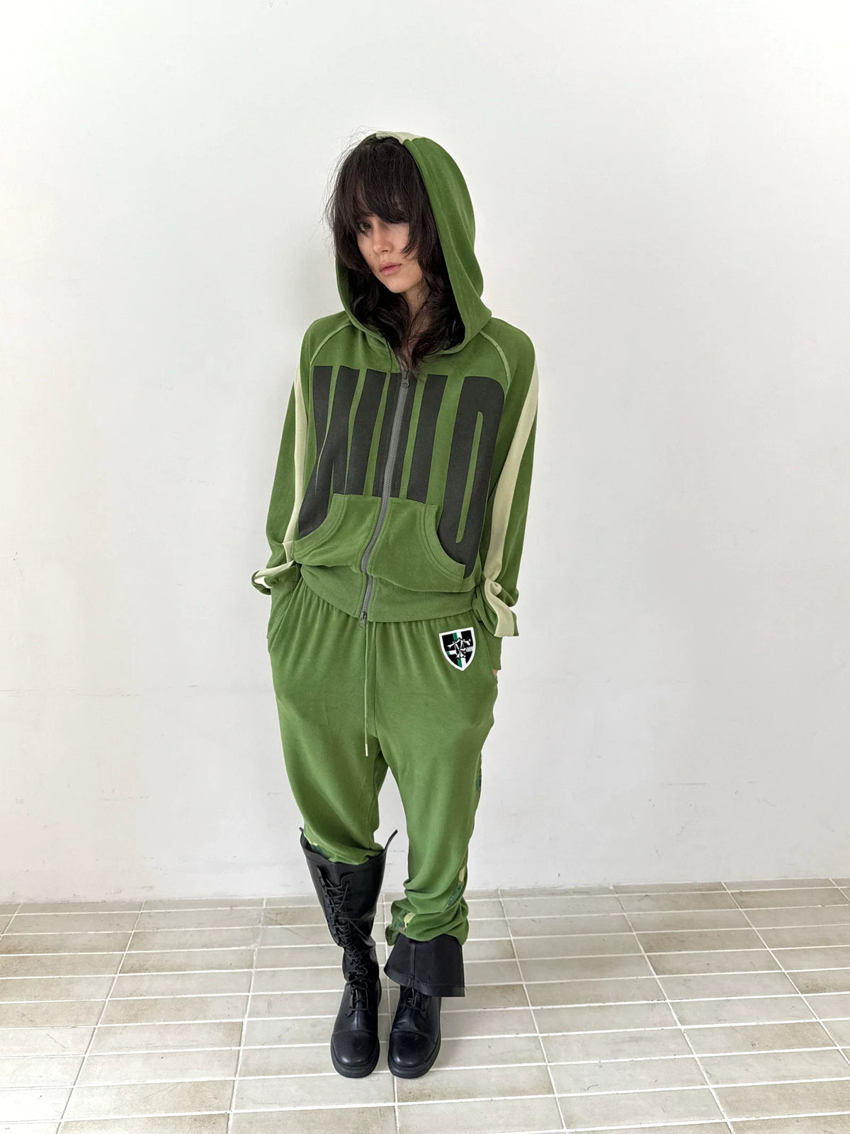COLOR BLOCKED FLEECE HOODIE