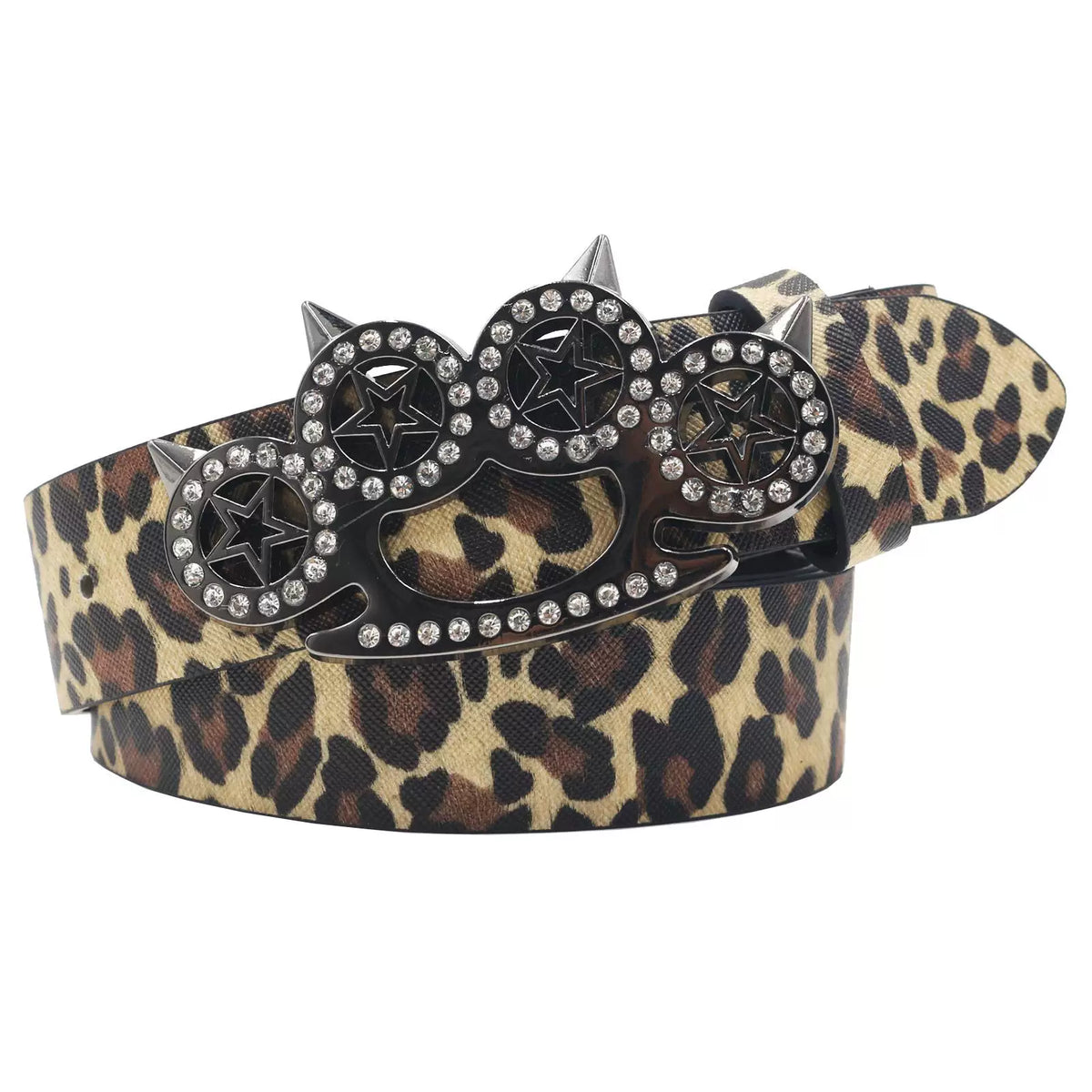 PUNK LEOPARD PRINT BELT