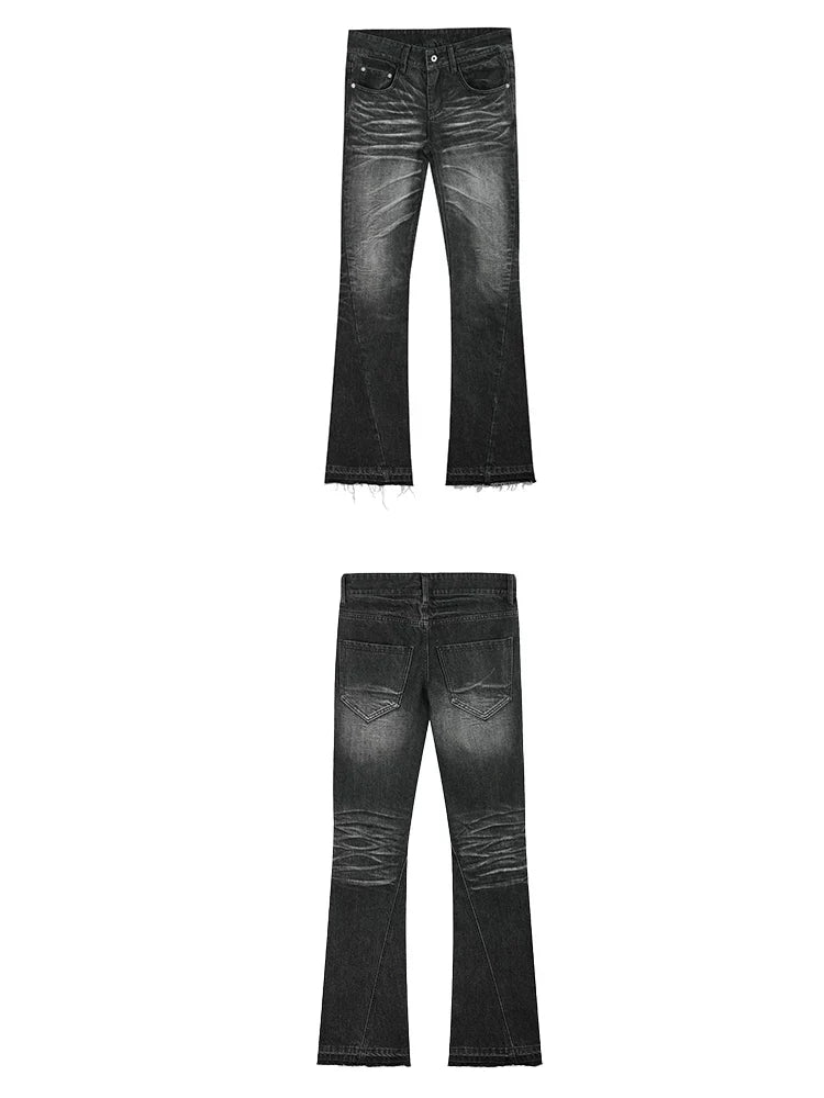 DISTRESSED FRINGE JEANS