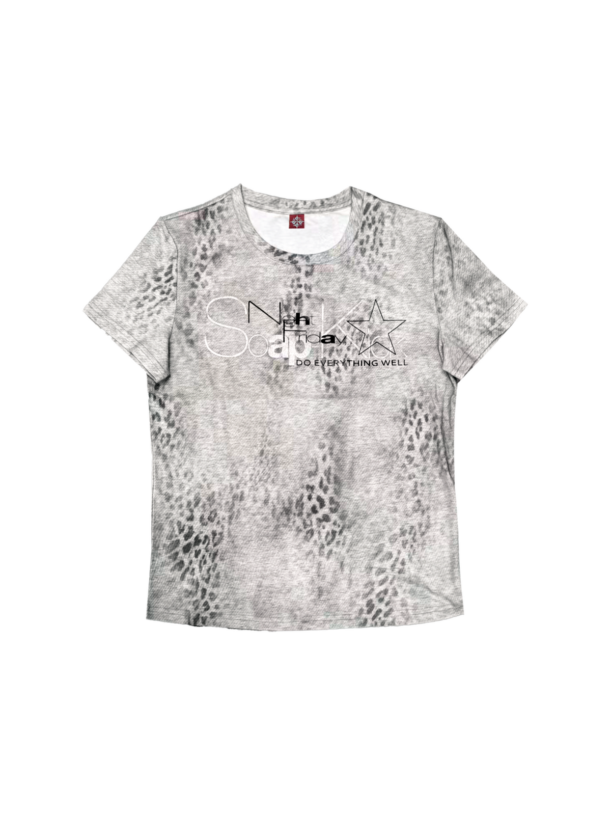 LEOPARD PRINT SLIM T-SHIRT