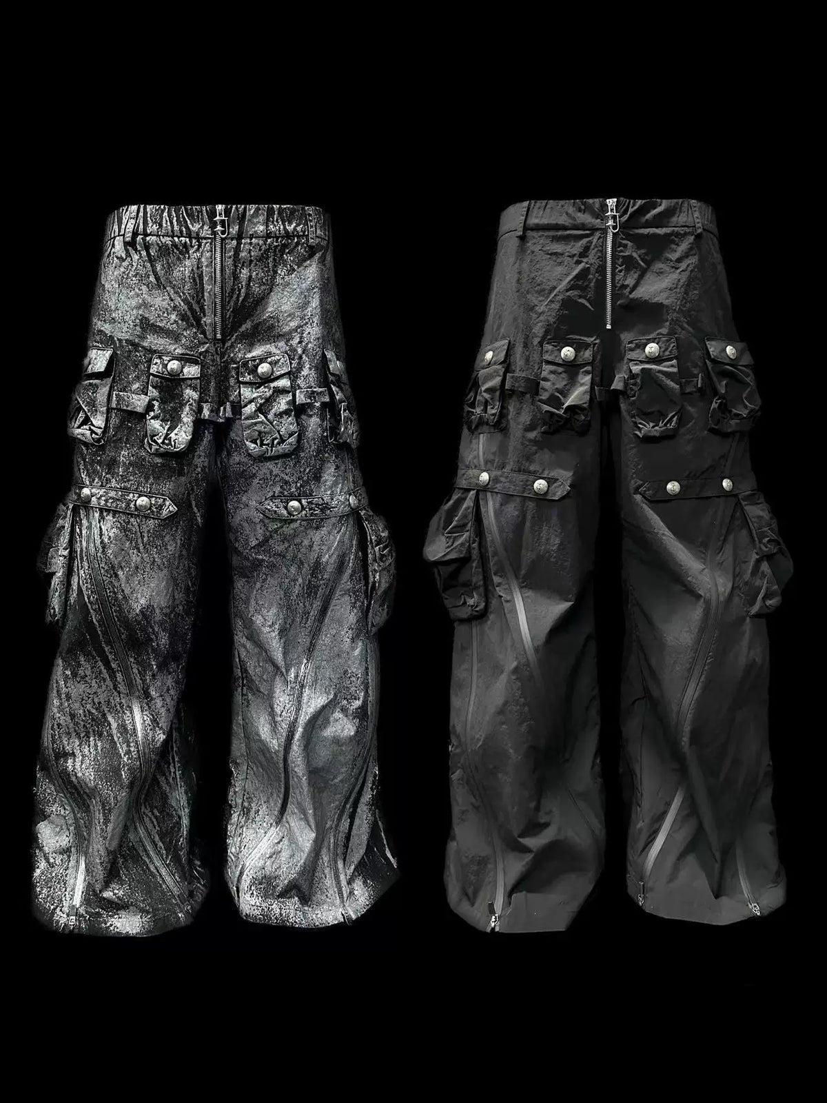 WINDPROOF WIDE LEG NYLON PANTS