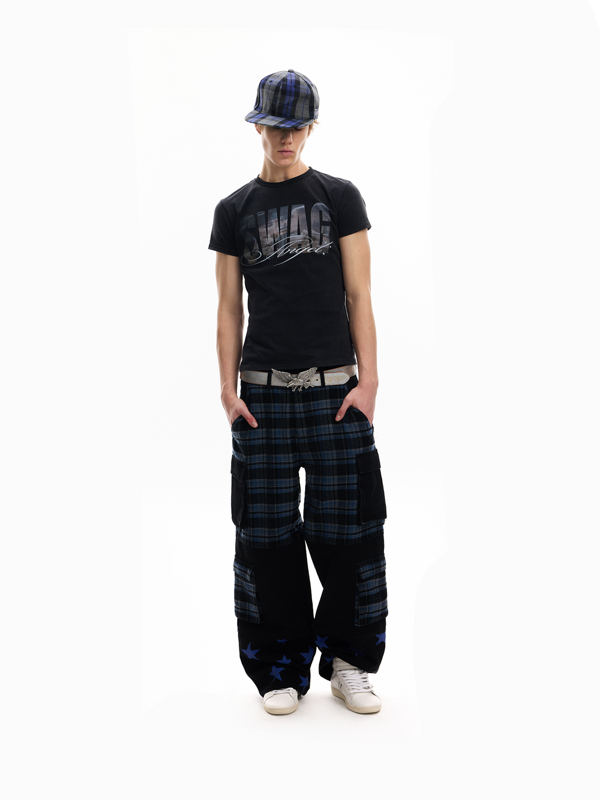 PATCHWORK DISTRESSED STREET JEANS