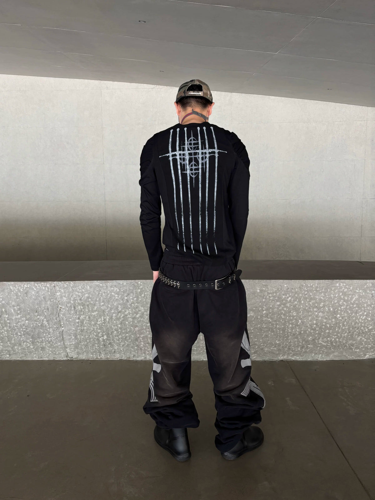 DECONSTRUCTED PLEATED ARMOR T-SHIRT