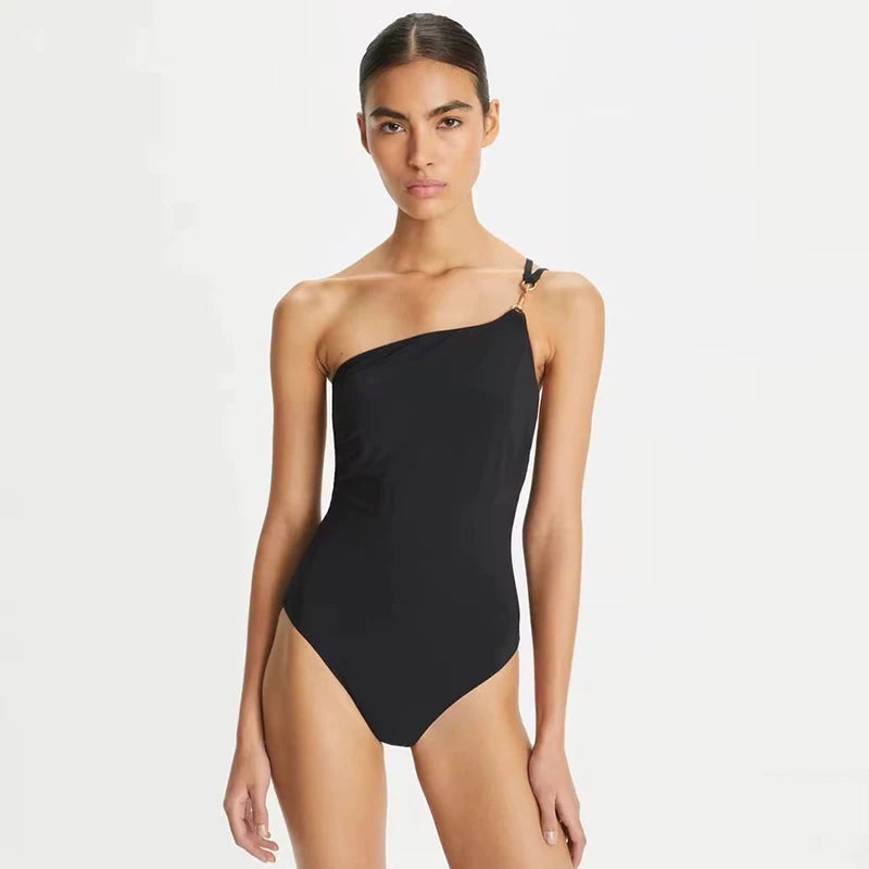 CHIC ONE-SHOULDER BIKINI SET