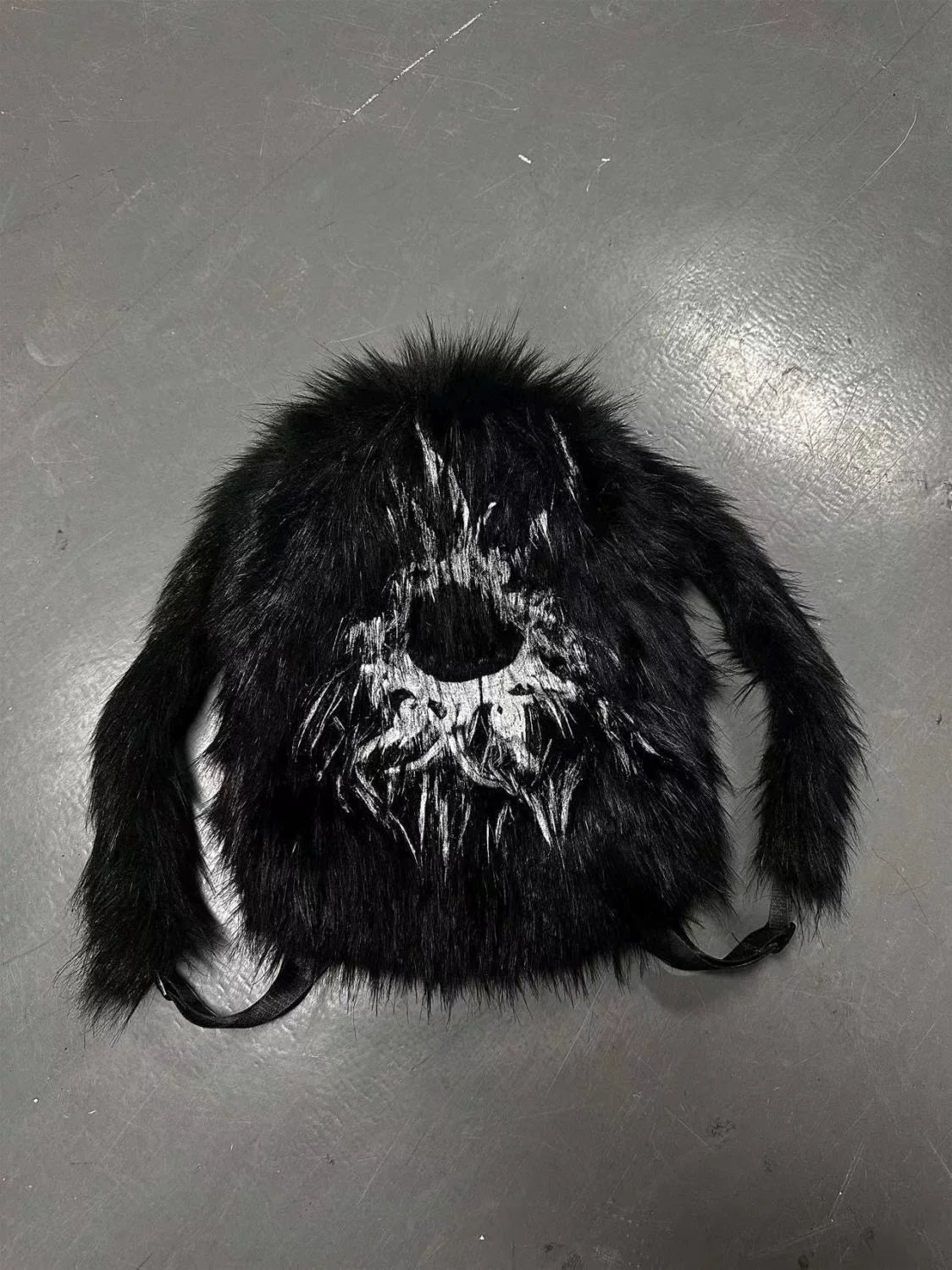 FAUX FUR RACCOON SHOULDER BAG