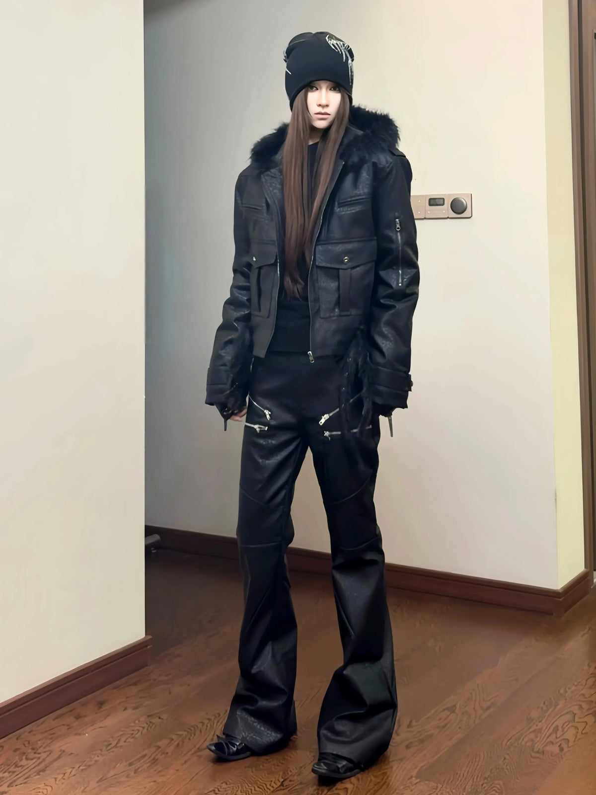 DARK PUNK SLIM FIT LEATHER PANTS