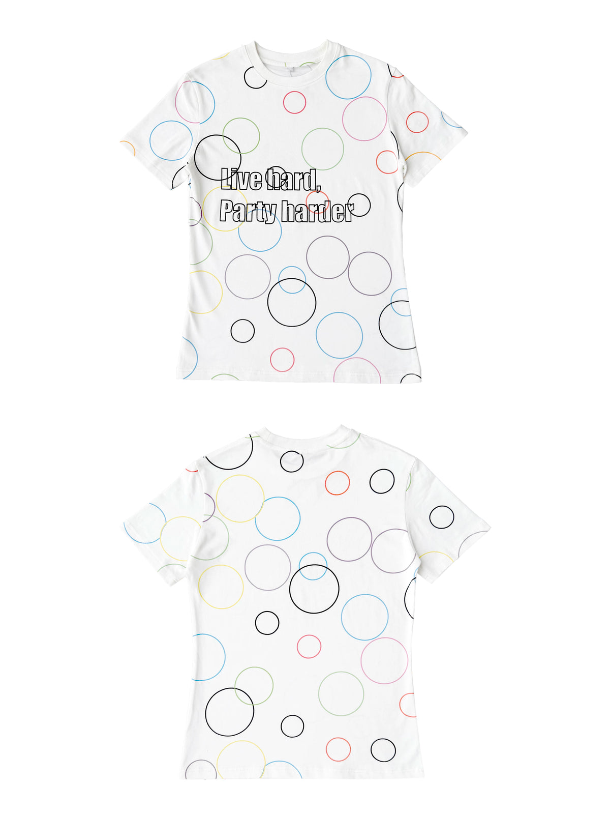 COLORFUL POLKA DOT PARTY T-SHIRT