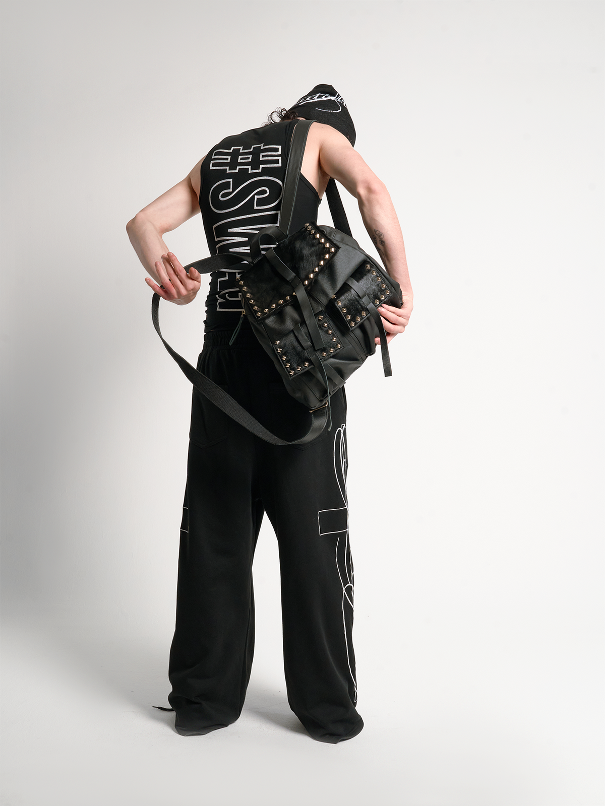 PUNK LEATHER SHOULDER BAG