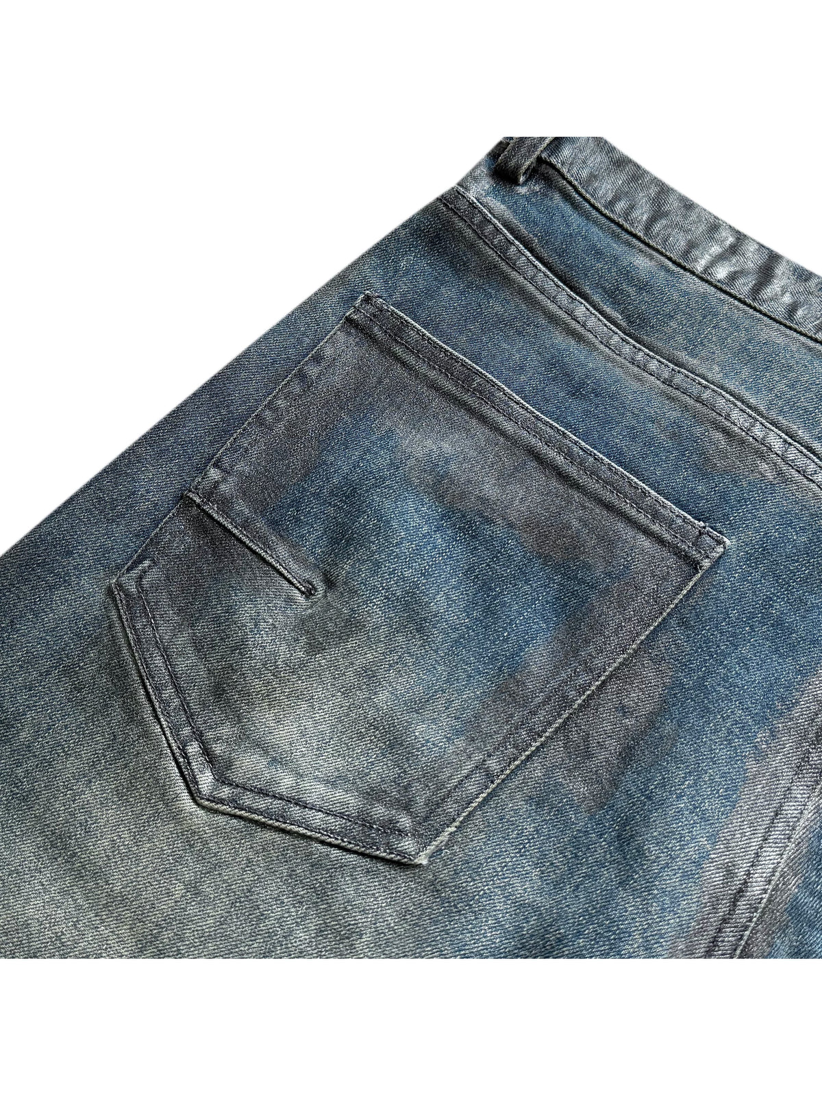 3D WHISKER DENIM PANTS