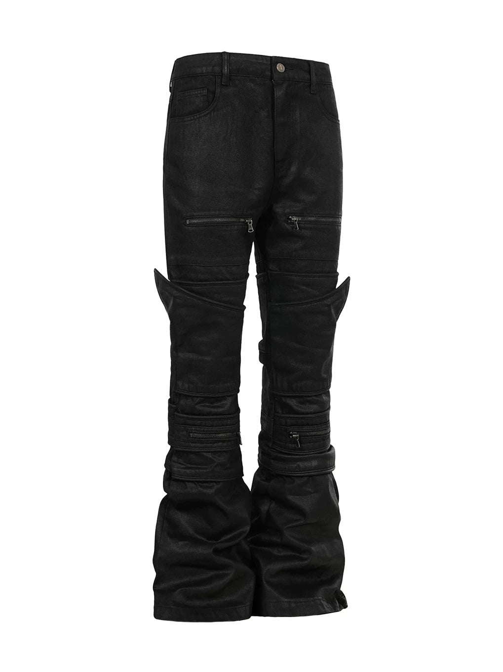STRUCTURED WAX MICRO PANTS