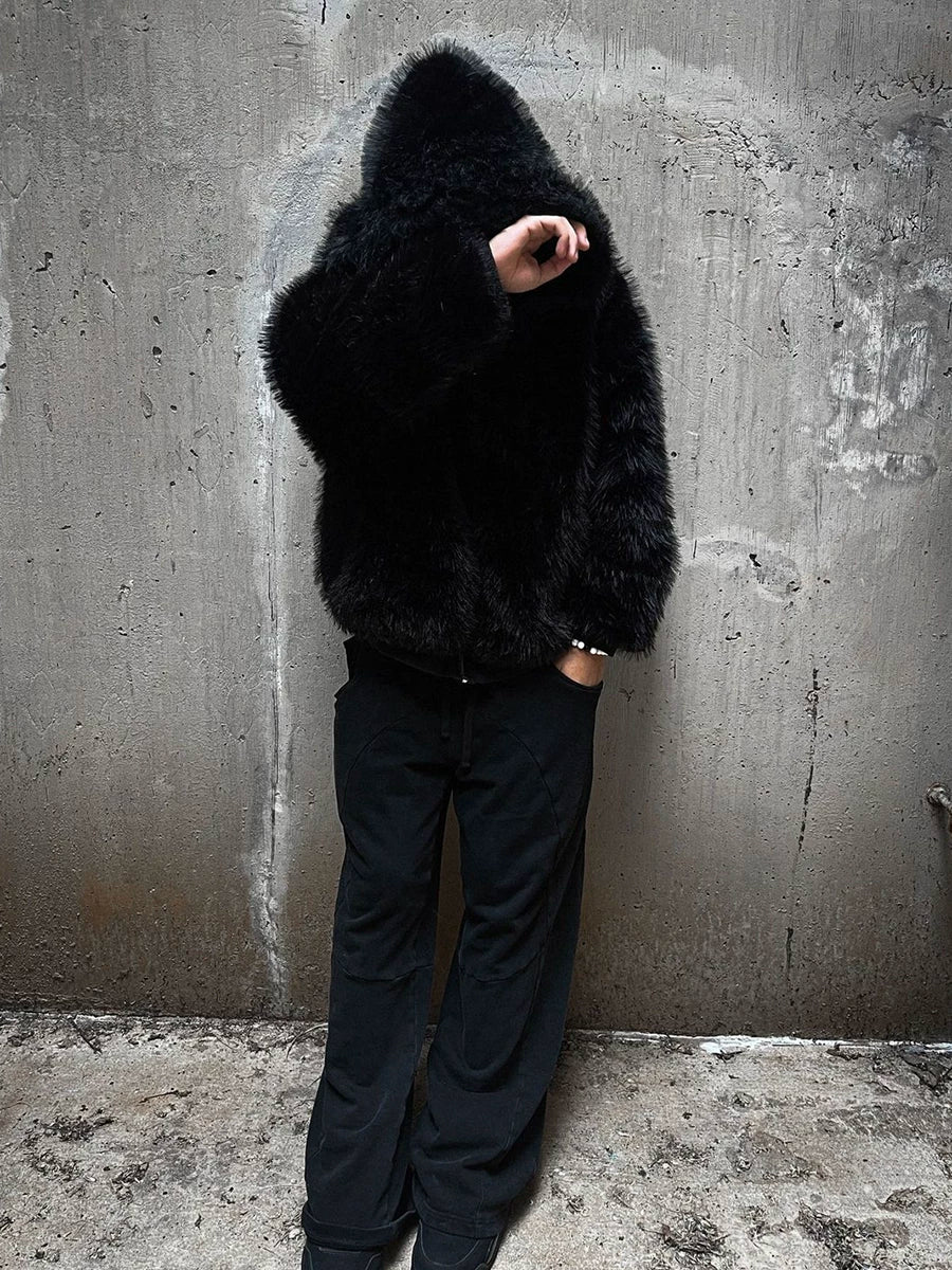 REVERSIBLE BOXY FUR-LINED JACKET