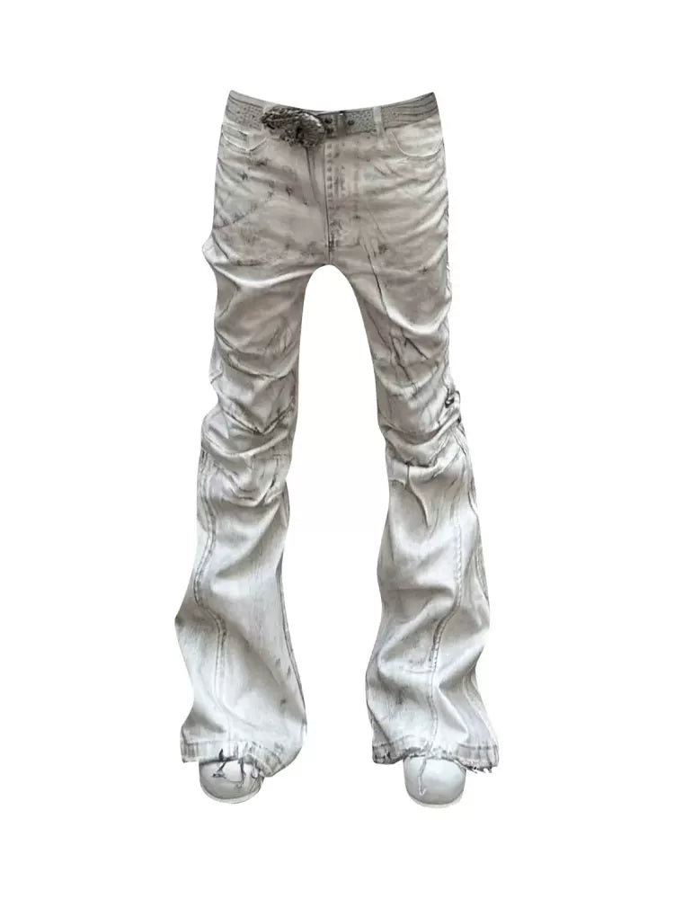 WASHED MICRO JEANS PANTS