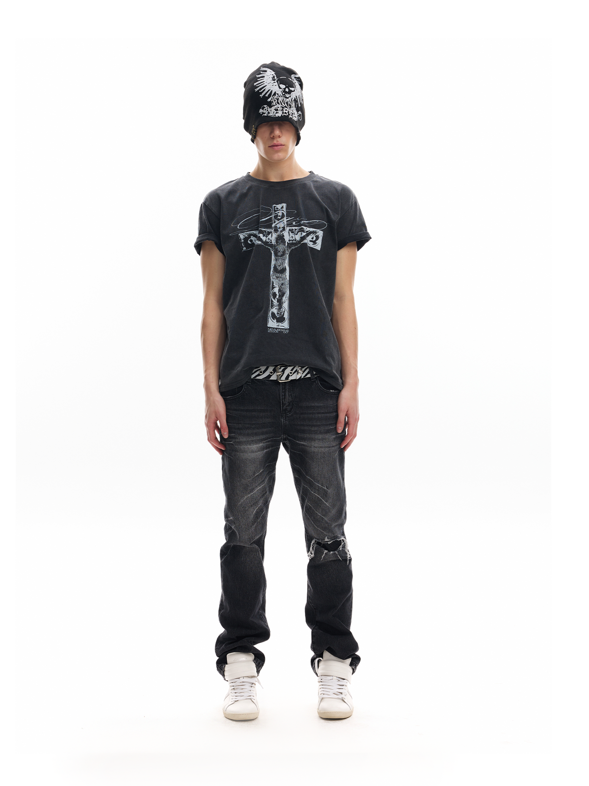 DISTRESSED RHYTHM PRINT TEE
