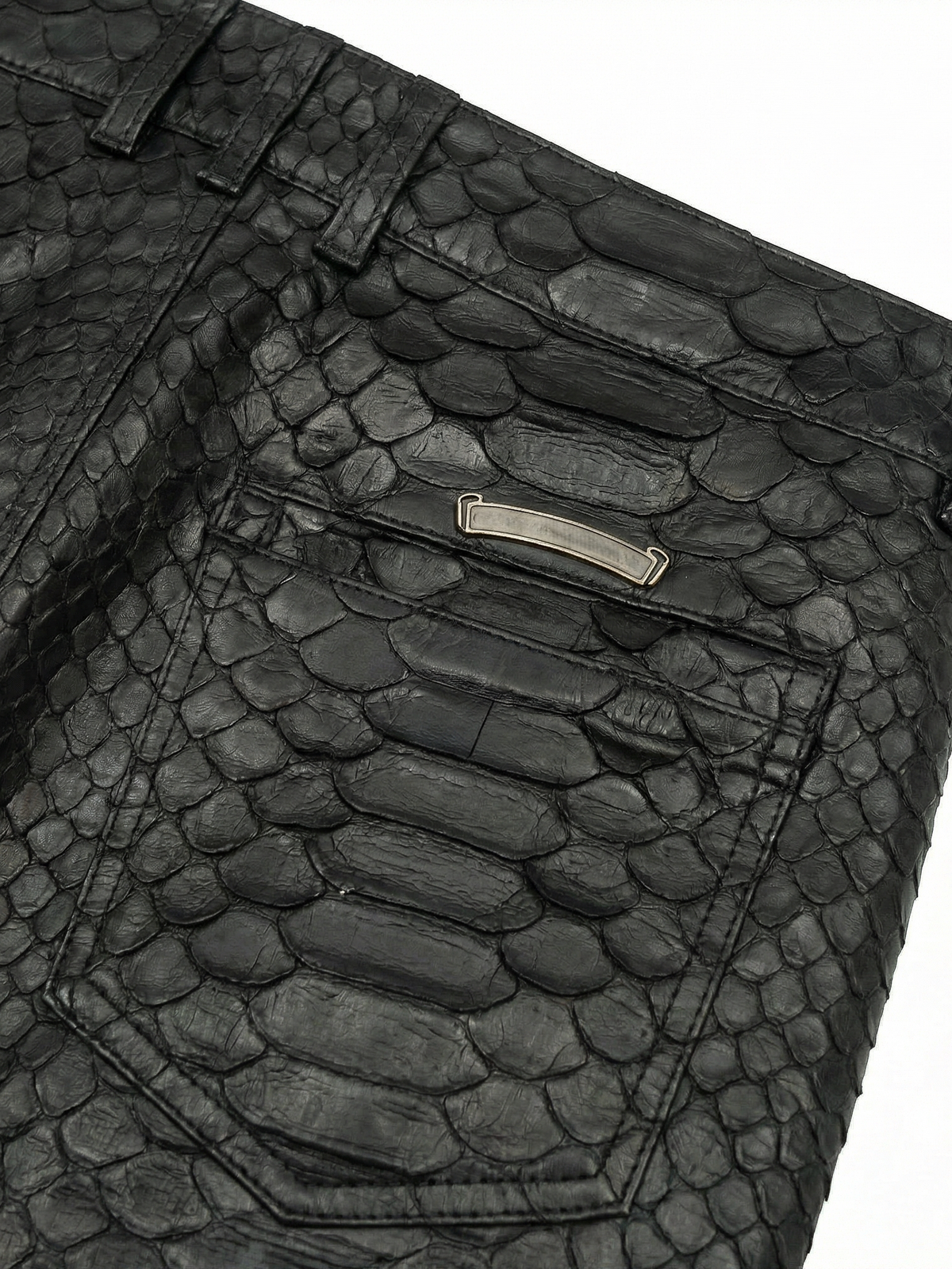RETRO PYTHON LEATHER PANTS
