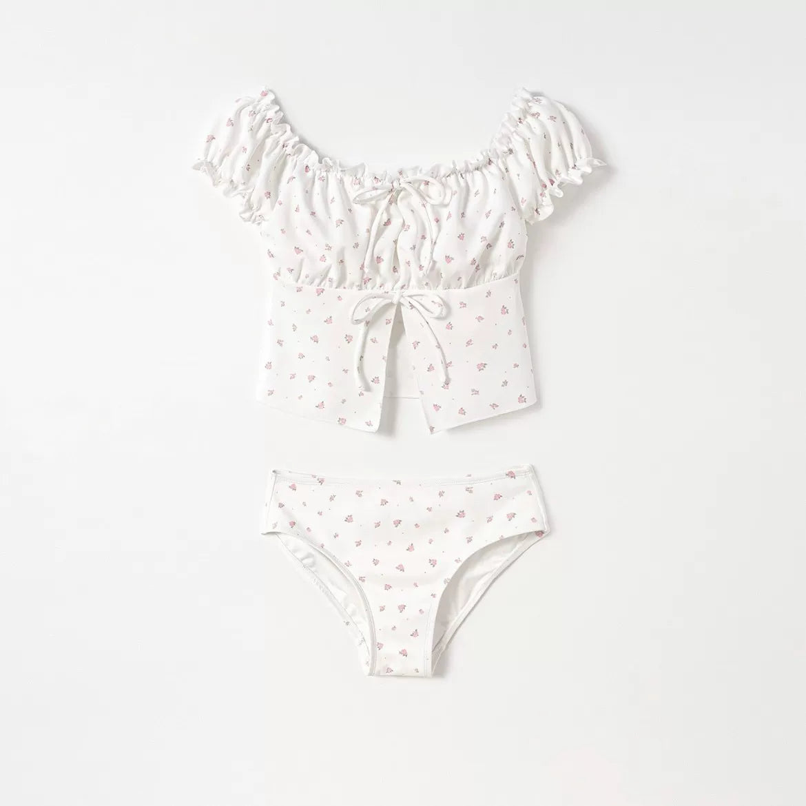 FLORAL OFF-SHOULDER BIKINI SET