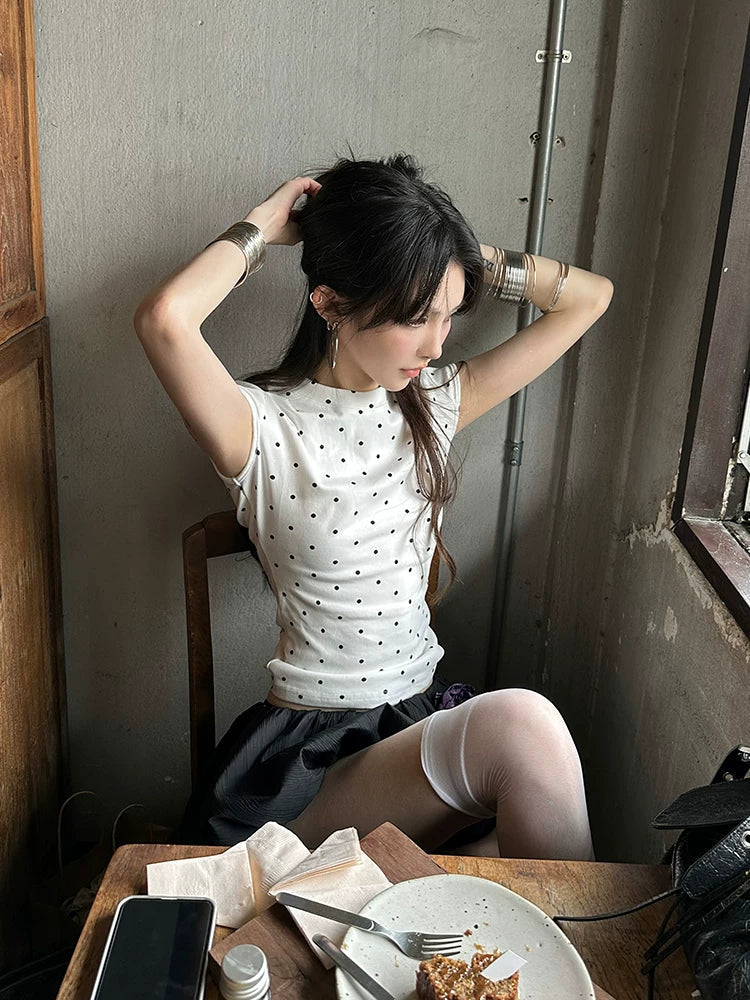 VINTAGE POLKA DOT T-SHIRT