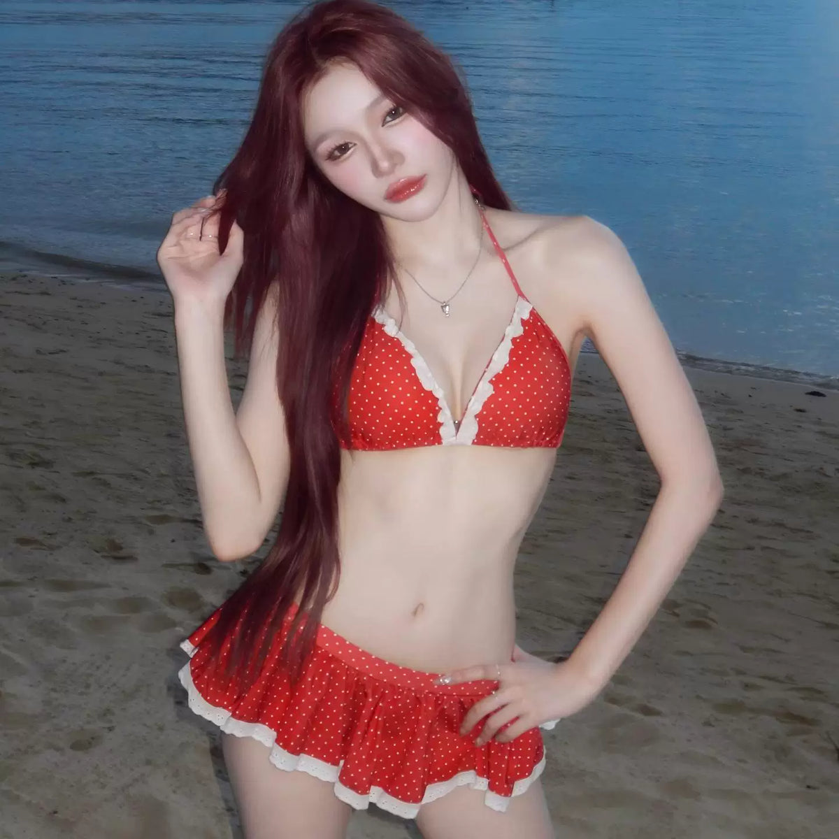 POLKA-DOT SKIRTED BIKINIS