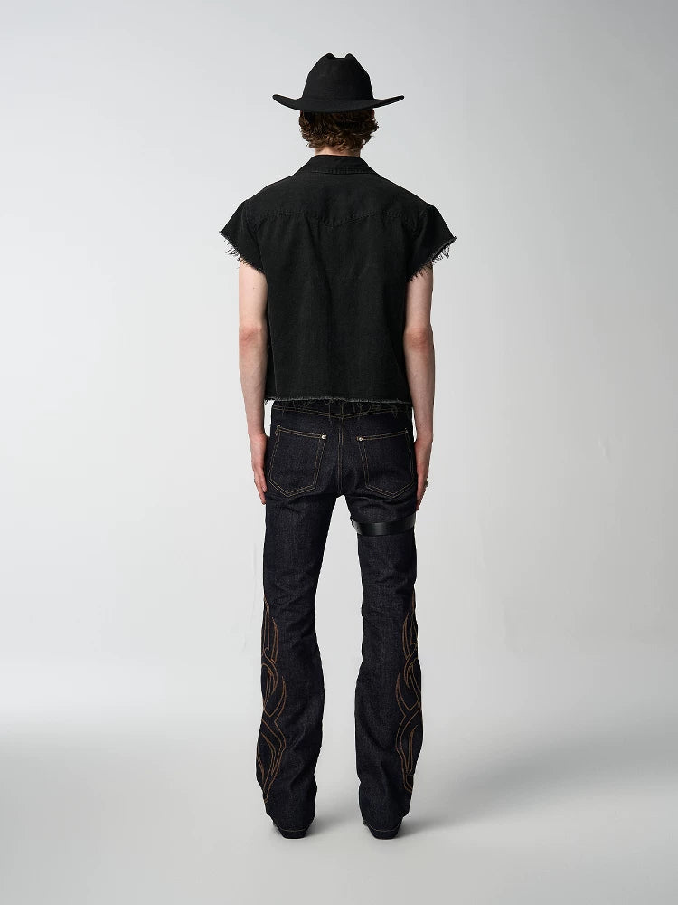 SLIM CHAMBRAY MICRO JEANS