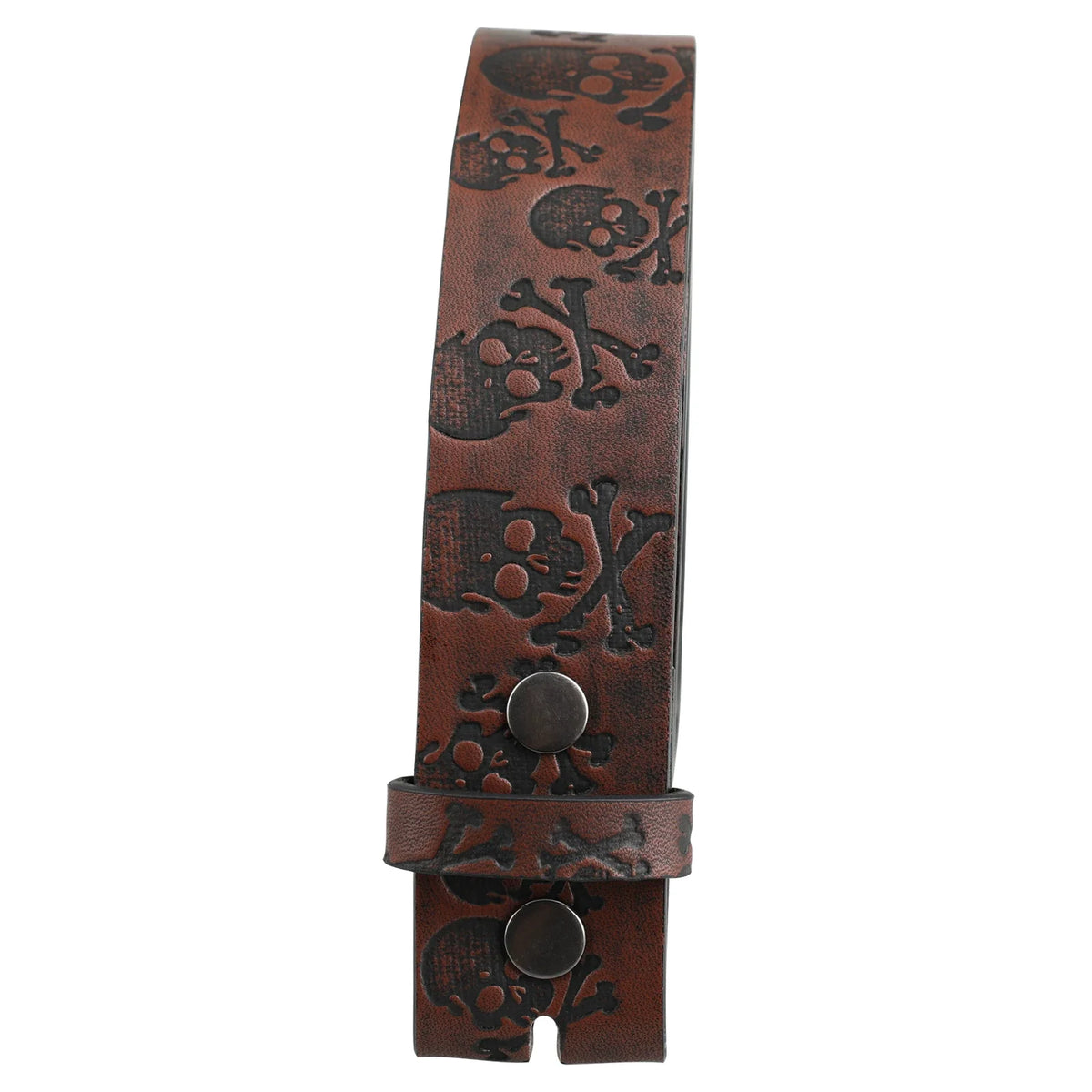 SKULL BUCKLE PU BELT