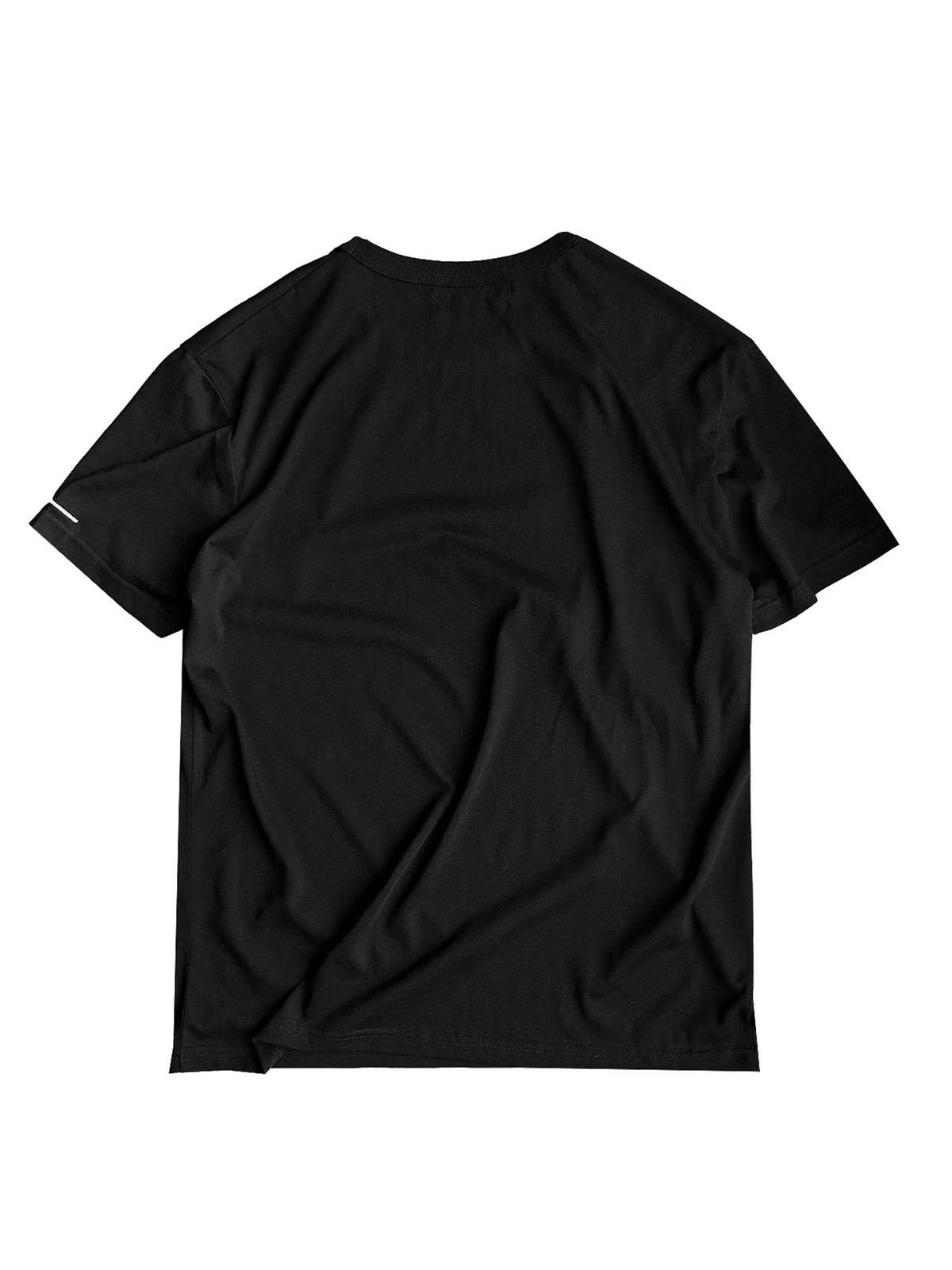 EMBROIDERED BLACK BASIC T-SHIRT