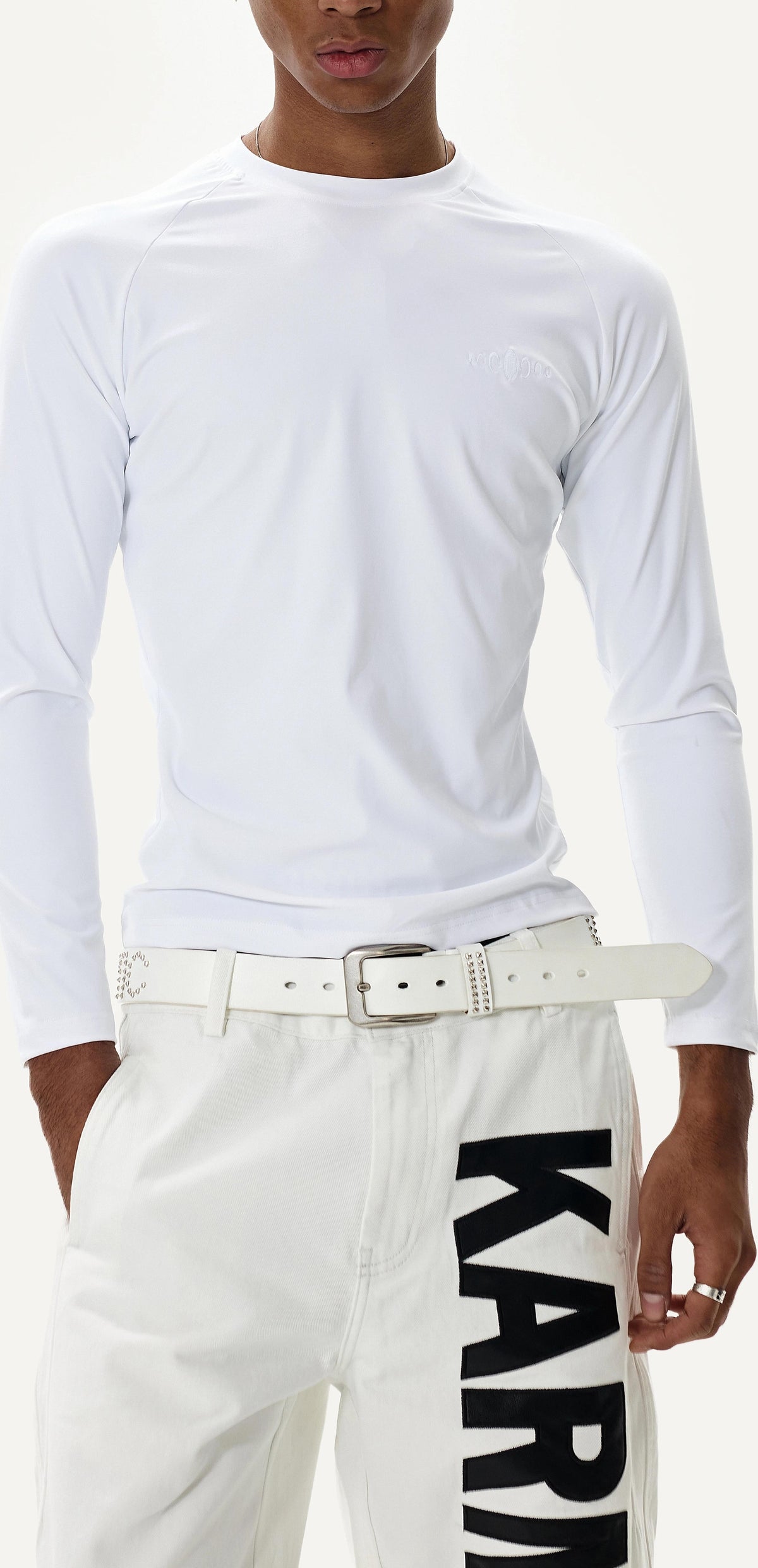 レトロ ロゴ フィットネス ロングスリーブ ティー