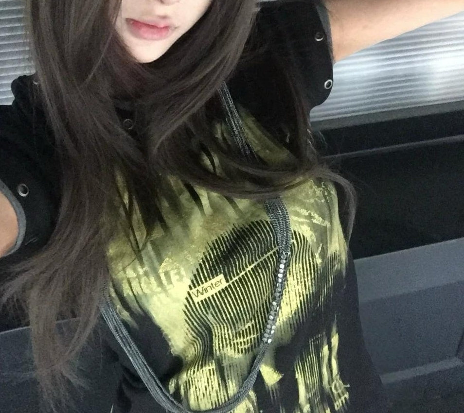 パンクガールスリムTシャツ