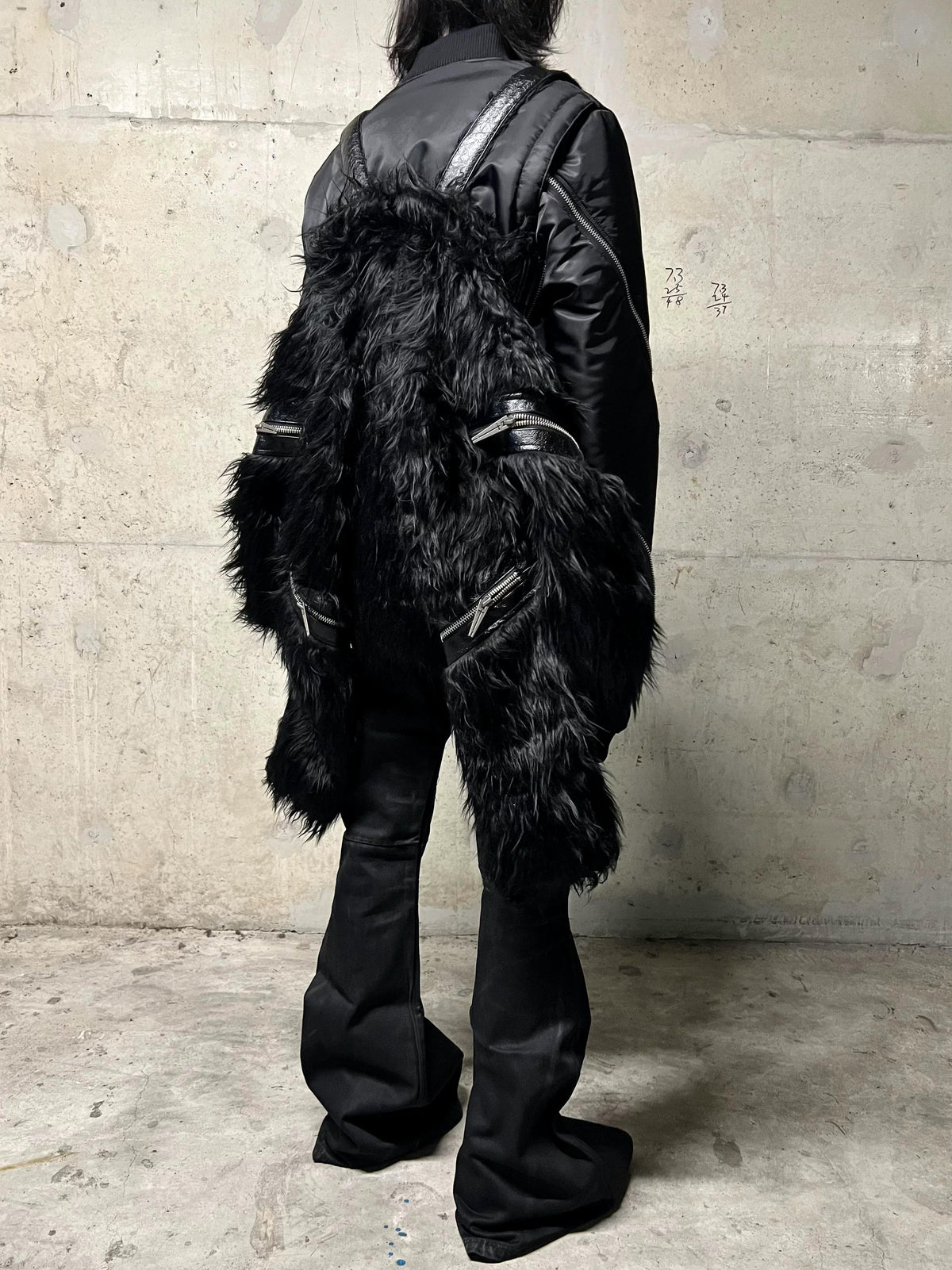 PATCHWORK LEATHER FUR JACKET