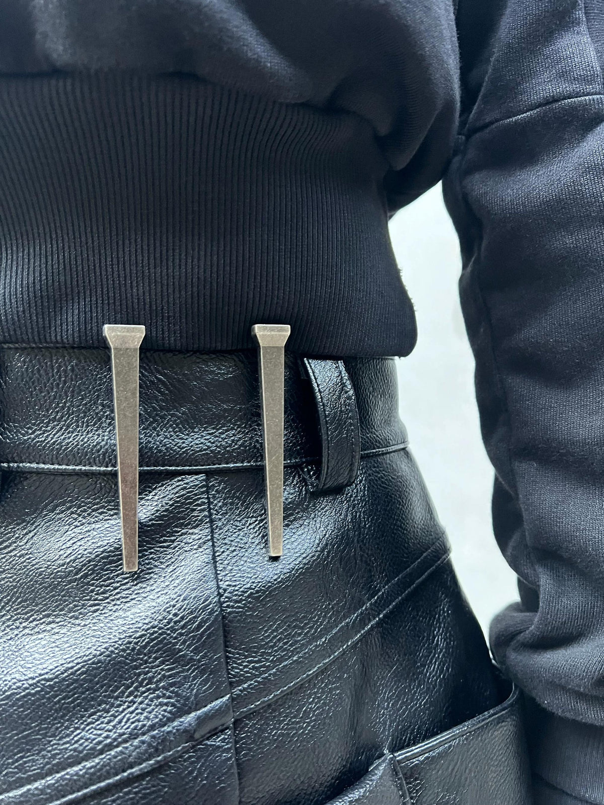 YMIRAU MULTI-POCKET LEATHER PANTS