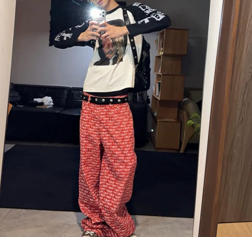 WAVE PORTRAIT PRINT LONG SLEEVE TEE