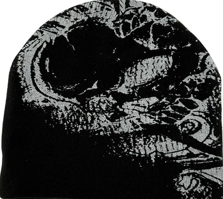 SKULL PRINT COLD CAP TEE