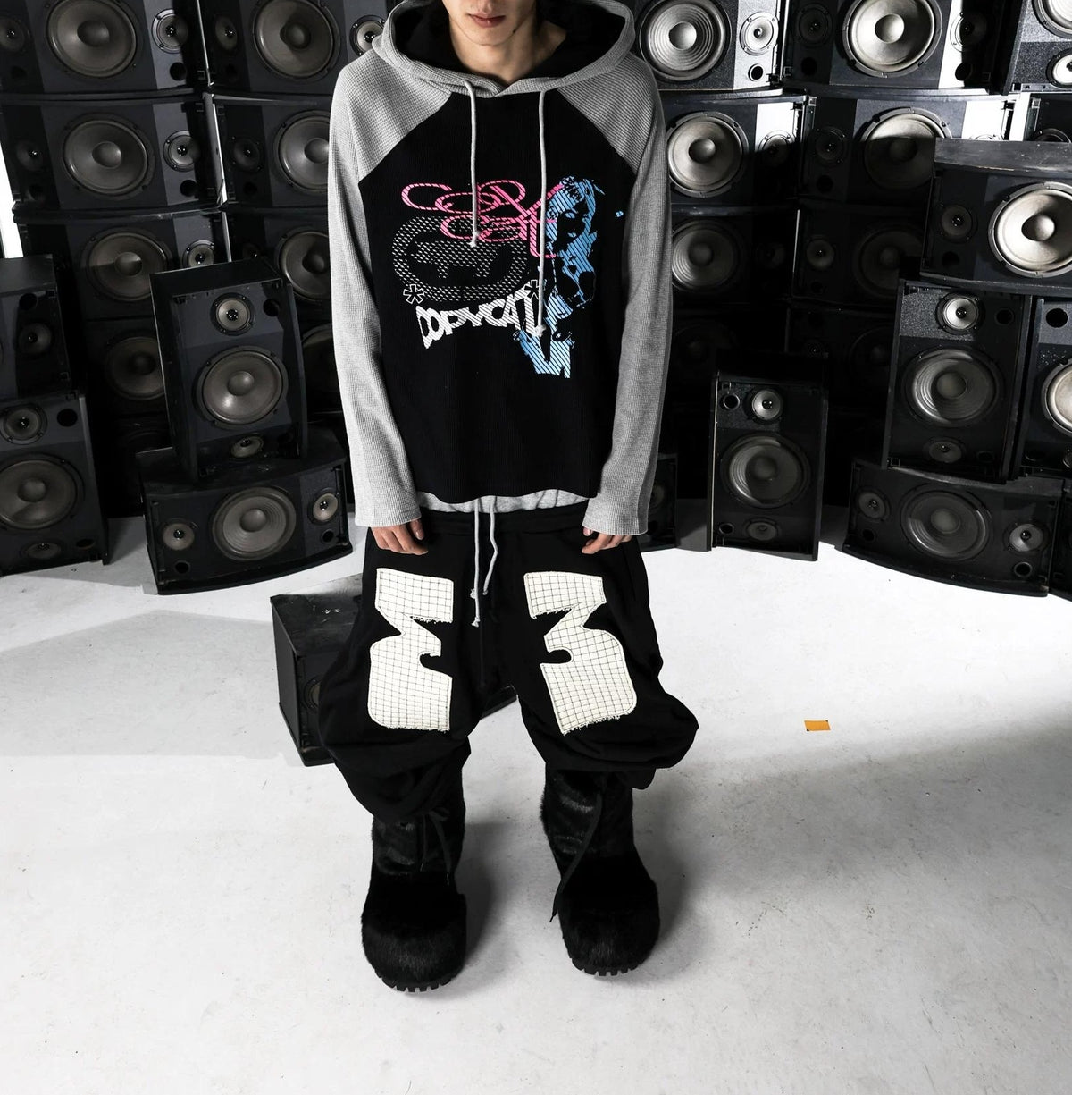 SKULL PRINT COLD CAP TEE