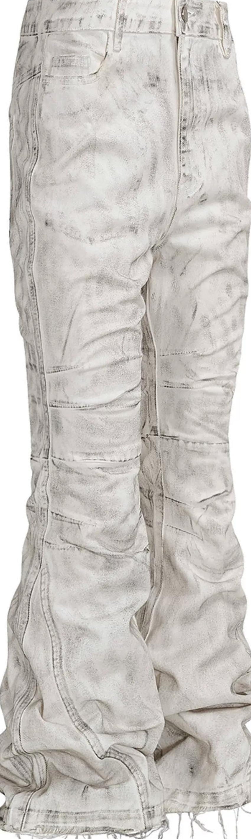WRECKING WHITE WAX PANTS