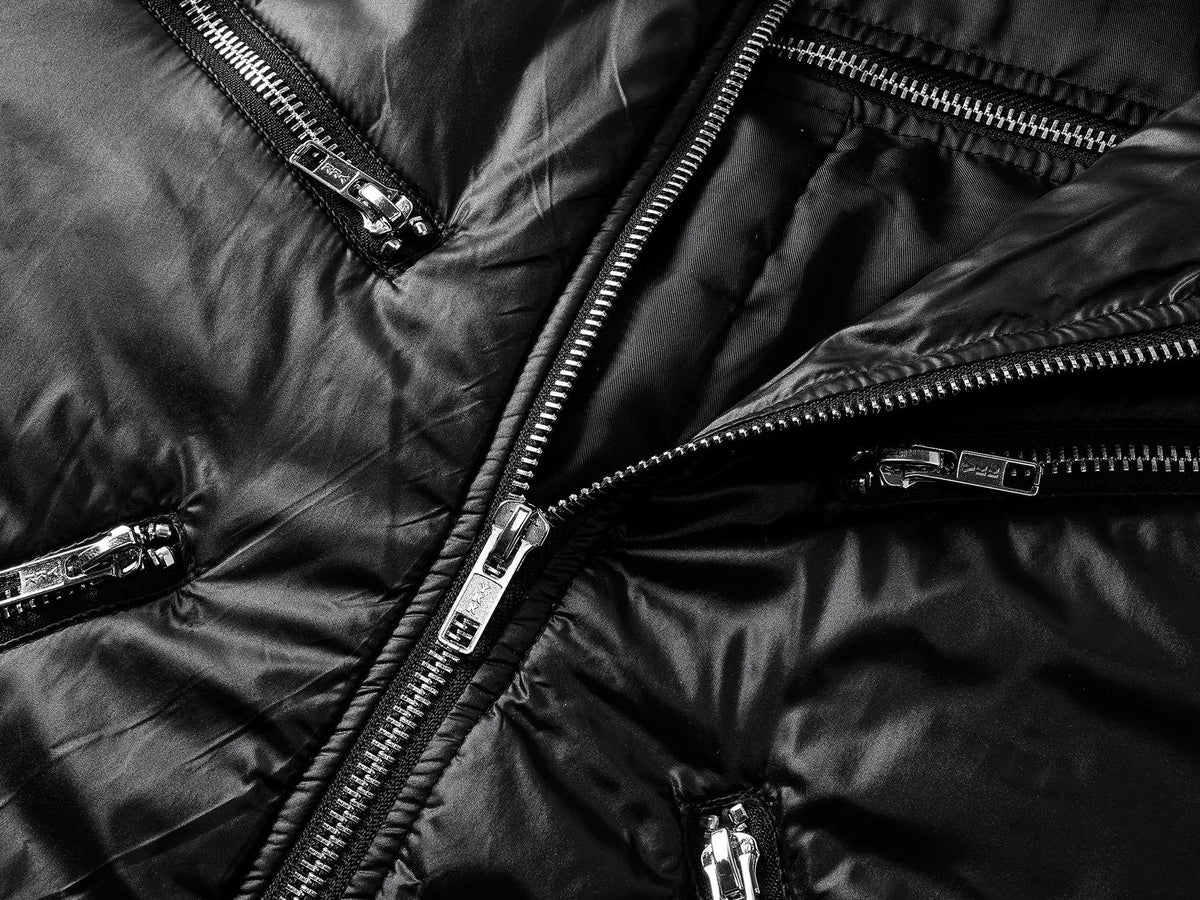 HOODED COTTON JACKET WITH DETACHABLE COLLAR