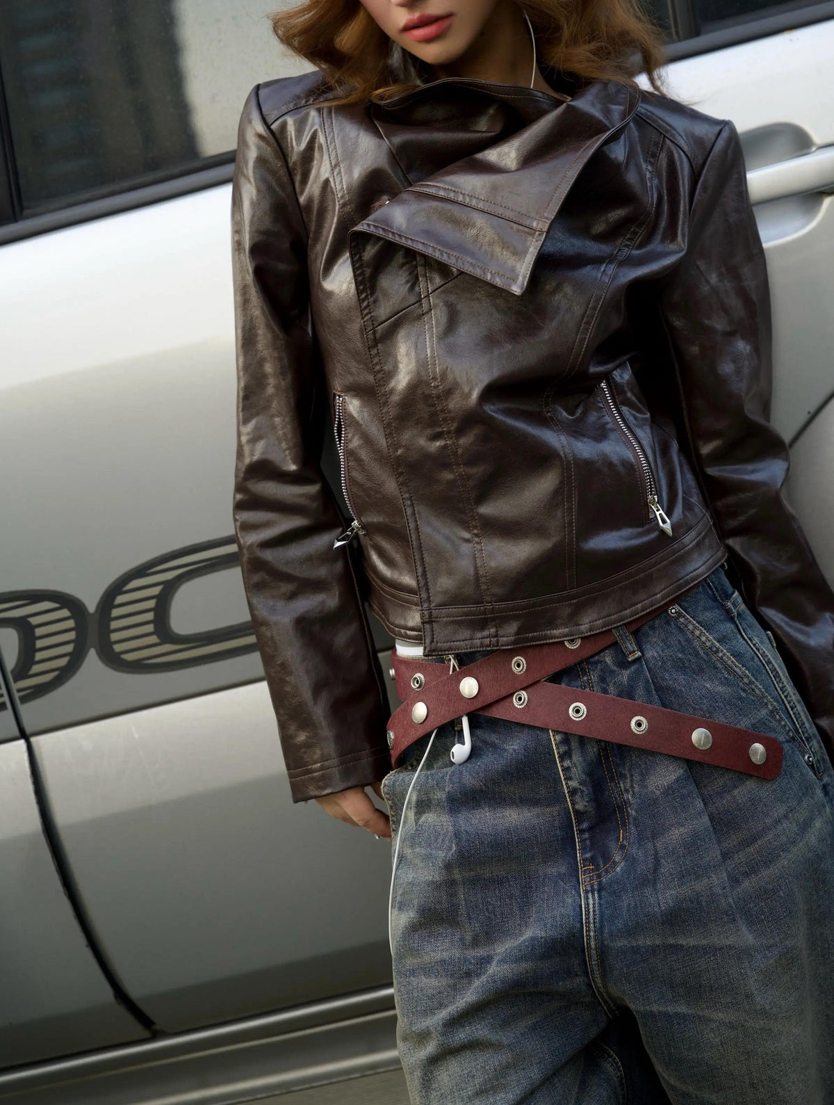 PINK PONY HAIR BUCKLE BELT