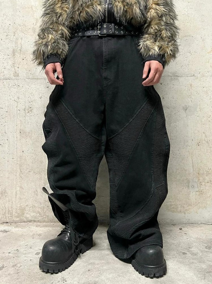 ALIEN RIPPLE WIDE LEG JEANS