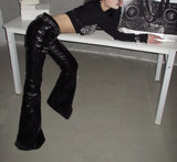 LIQUID METAL ZIPPER WAX PANTS