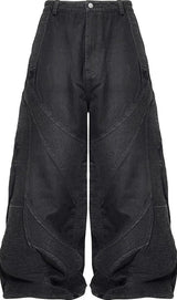 ALIEN RIPPLE WIDE LEG JEANS