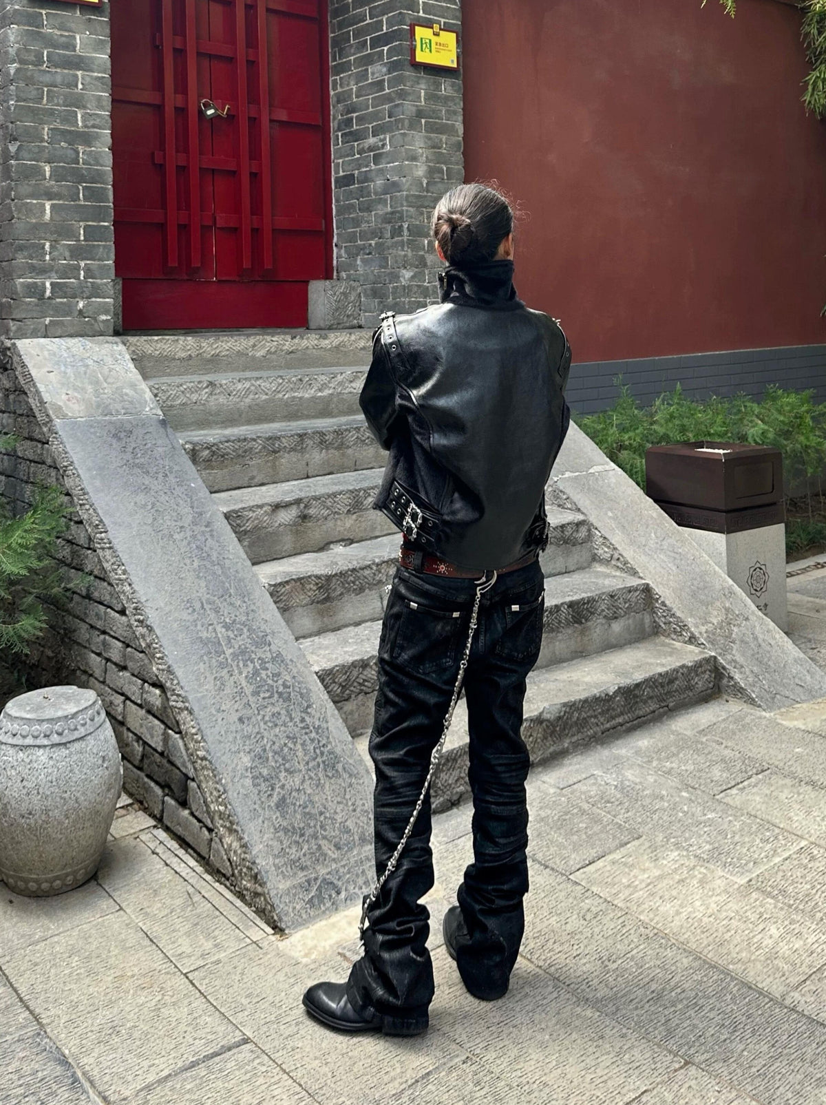 CUBIC RIPPLE WAX PANTS