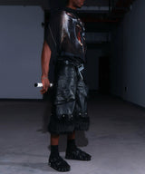 WAXED LEATHER WRESTLING PANTS
