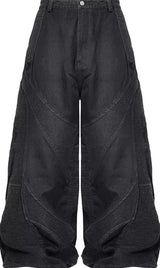 ALIEN RIPPLE WIDE LEG JEANS