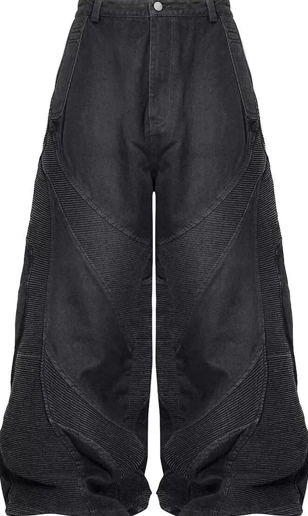 ALIEN RIPPLE WIDE LEG JEANS