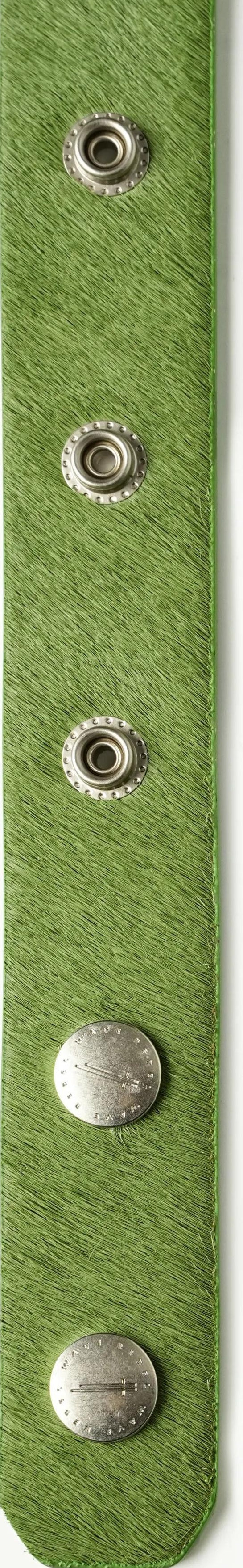 GREEN PONY HAIR BUCKLE BELT