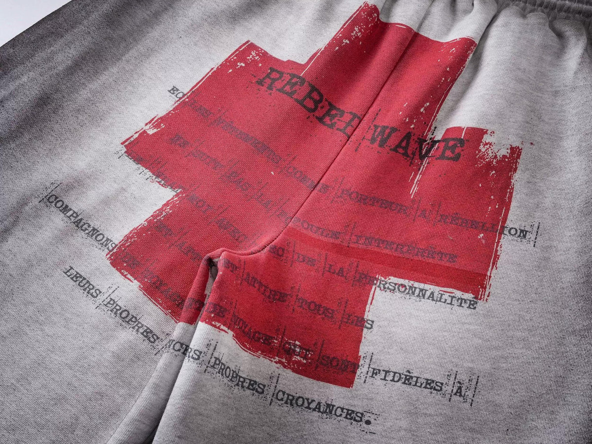 REVERSIBLE SLOGAN SWEATPANTS