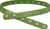 GREEN PONY HAIR BUCKLE BELT