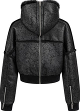 FUR COLLAR MULTI-ZIP JACKET