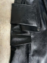 YMIRAU MULTI-POCKET LEATHER PANTS