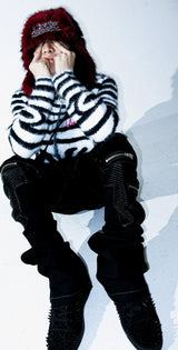 SLIM FLARE BIKER PANTS
