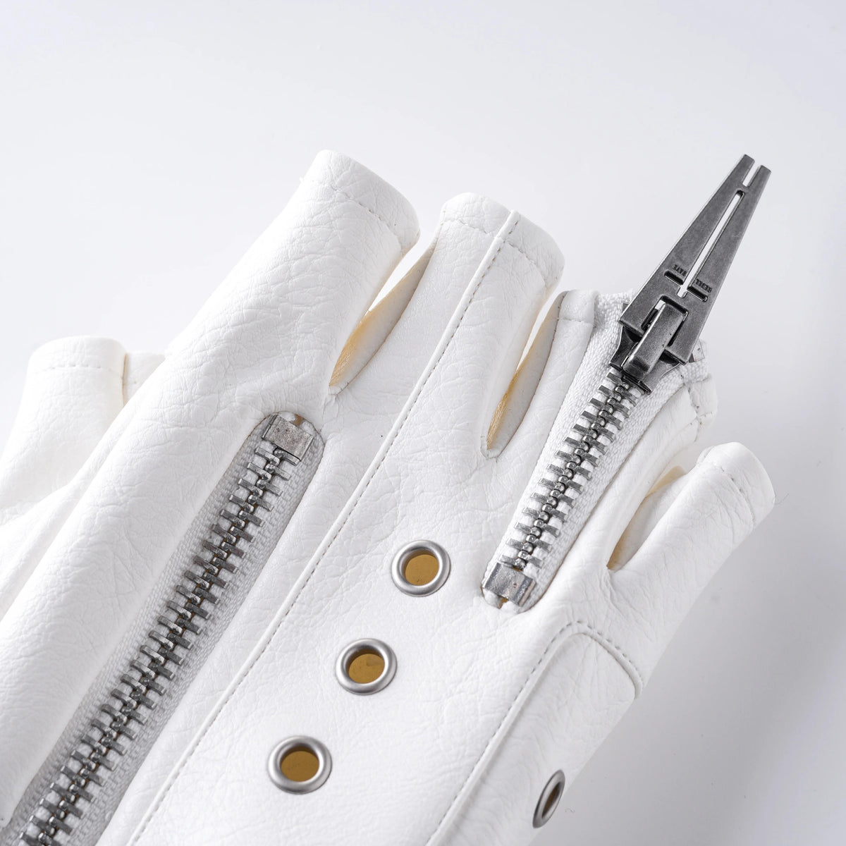 LAYERED DOUBLE ZIPPER GLOVES