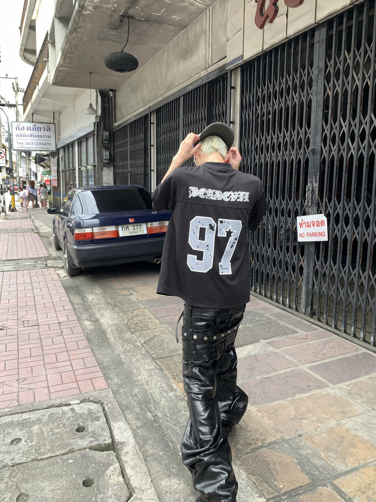 MULTI-WAIST LEATHER PANTS